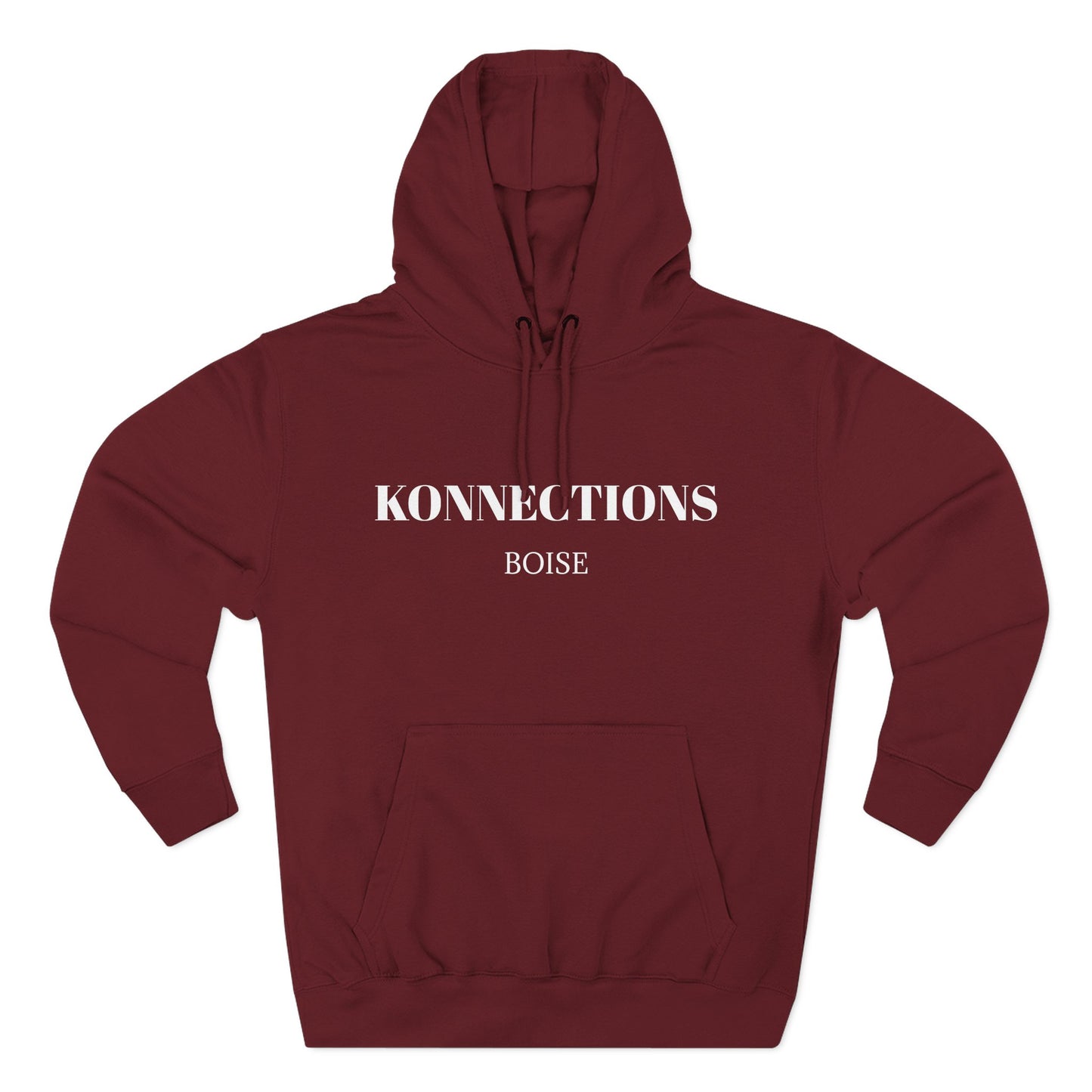 Konnections Boise Hoodie — Minimal Logo Fleece Pullover