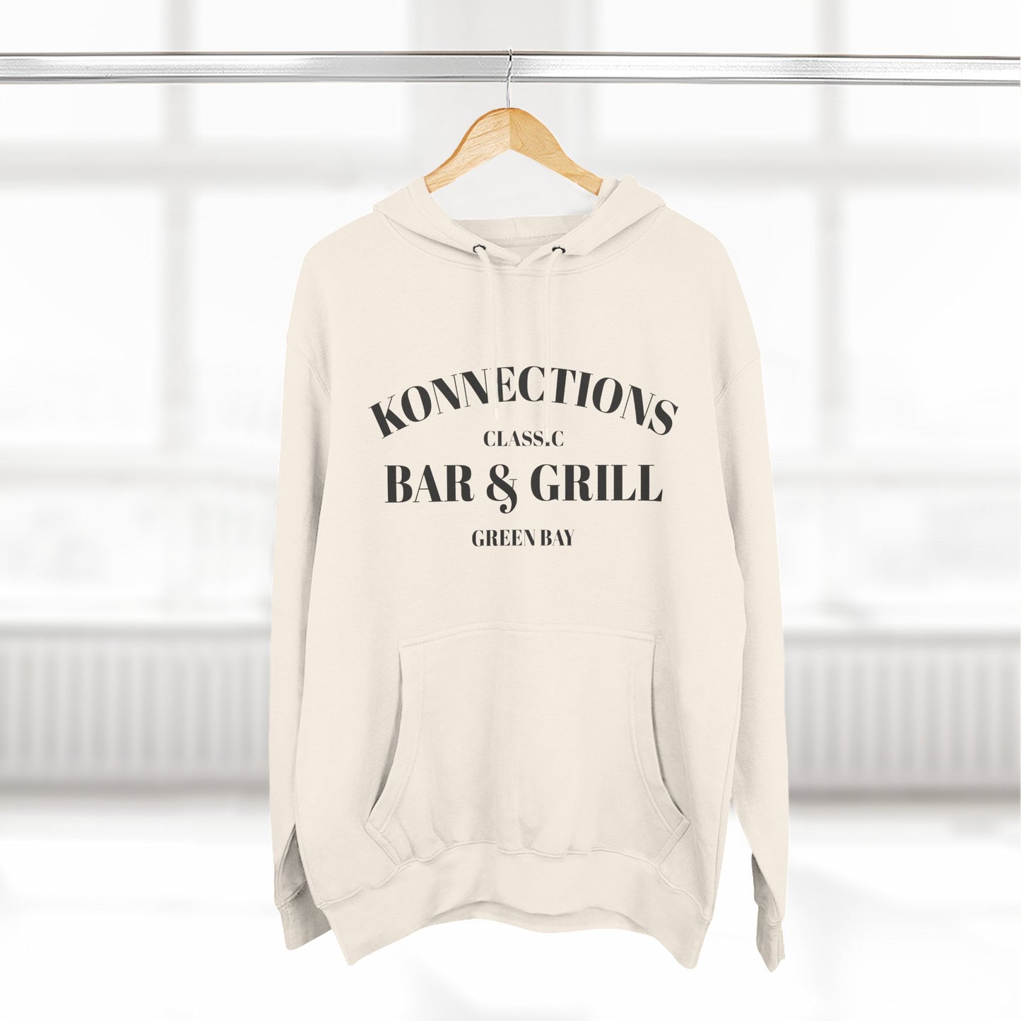Konnections Classic Bar and Grill Green Bay Hoodie — Minimal Logo Fleece Pullover