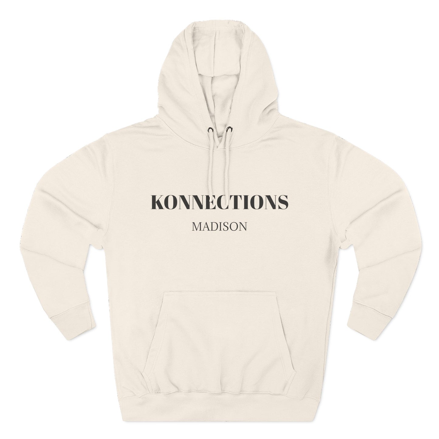 Konnections Madison Hoodie — Minimal Logo Fleece Pullover