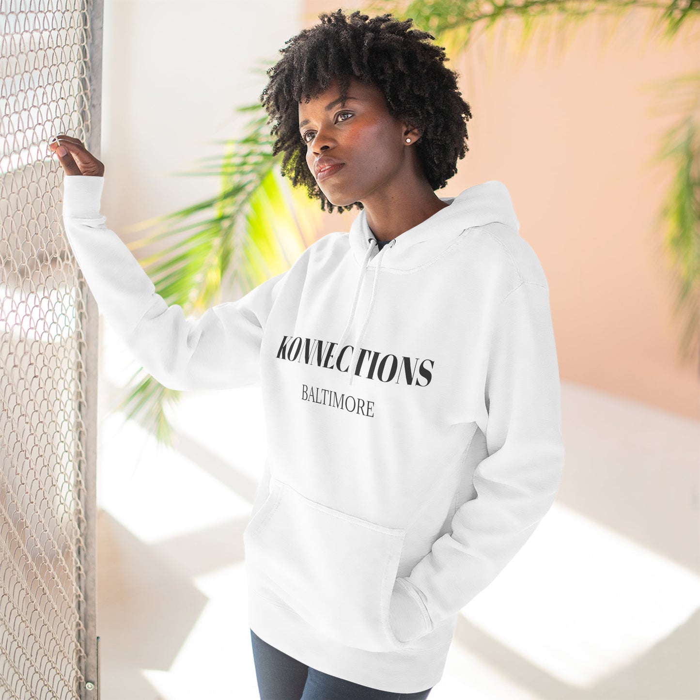 Konnections Baltimore Hoodie — Minimal Logo Fleece Pullover