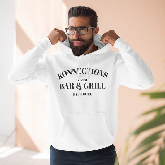 Konnections Classic Bar and Grill Baltimore Hoodie — Minimal Logo Fleece Pullover