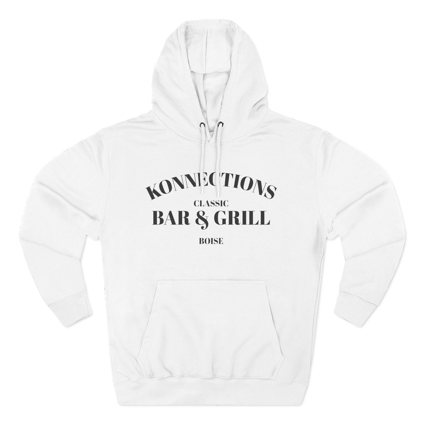 Konnections Classic Bar and Grill Boise Hoodie — Minimal Logo Fleece Pullover
