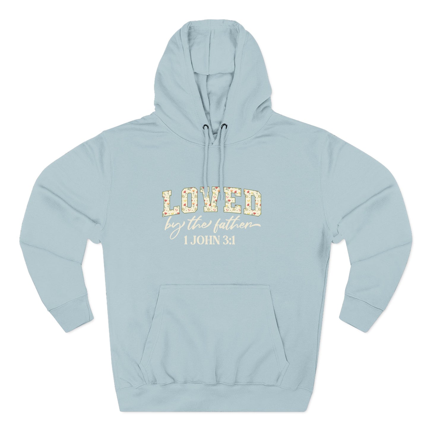 Loved Floral Hoodie — 'Loved' Graphic Fleece Pullover