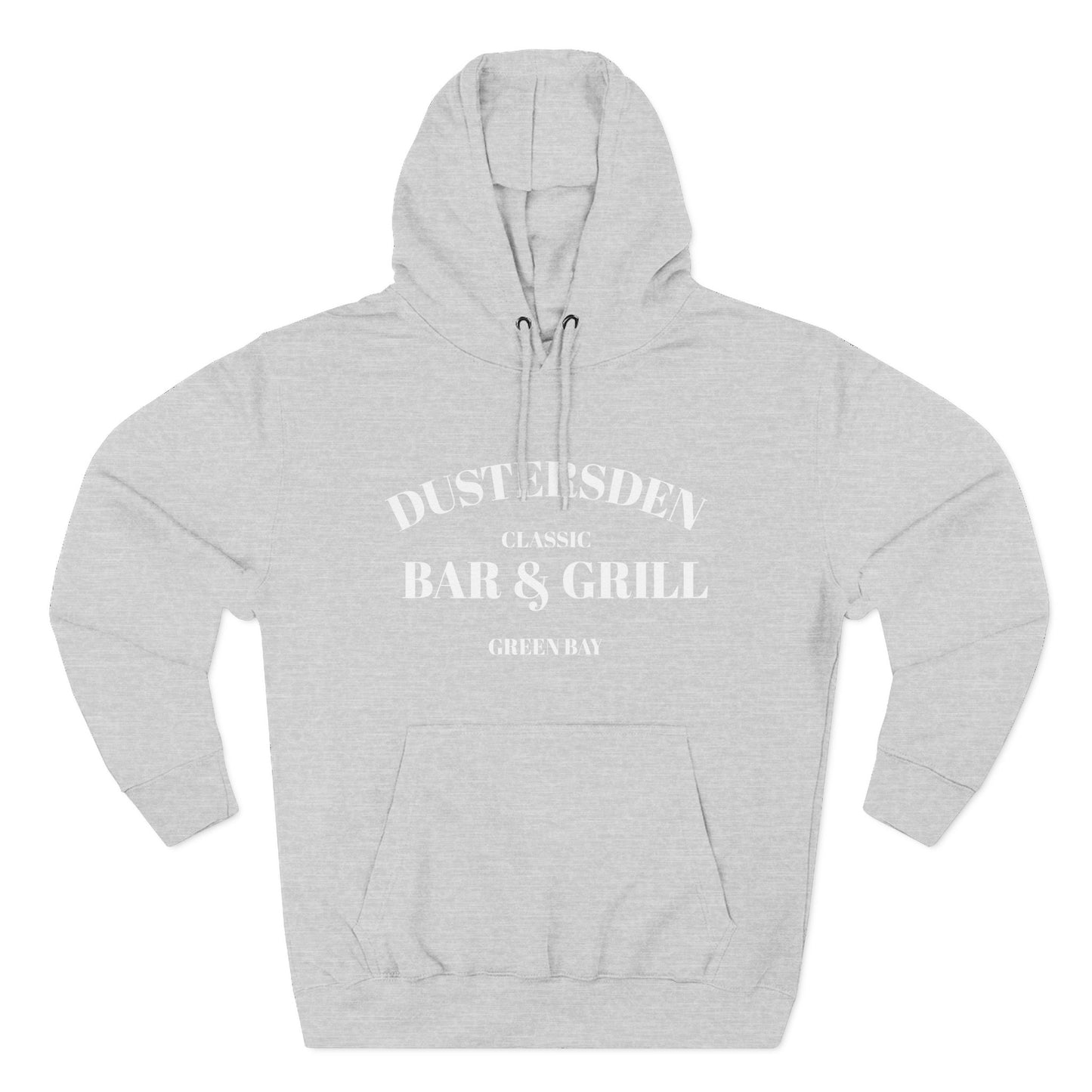 Dustersden Classic Bar and Grill Green Bay Hoodie — Minimal Logo Fleece Pullover