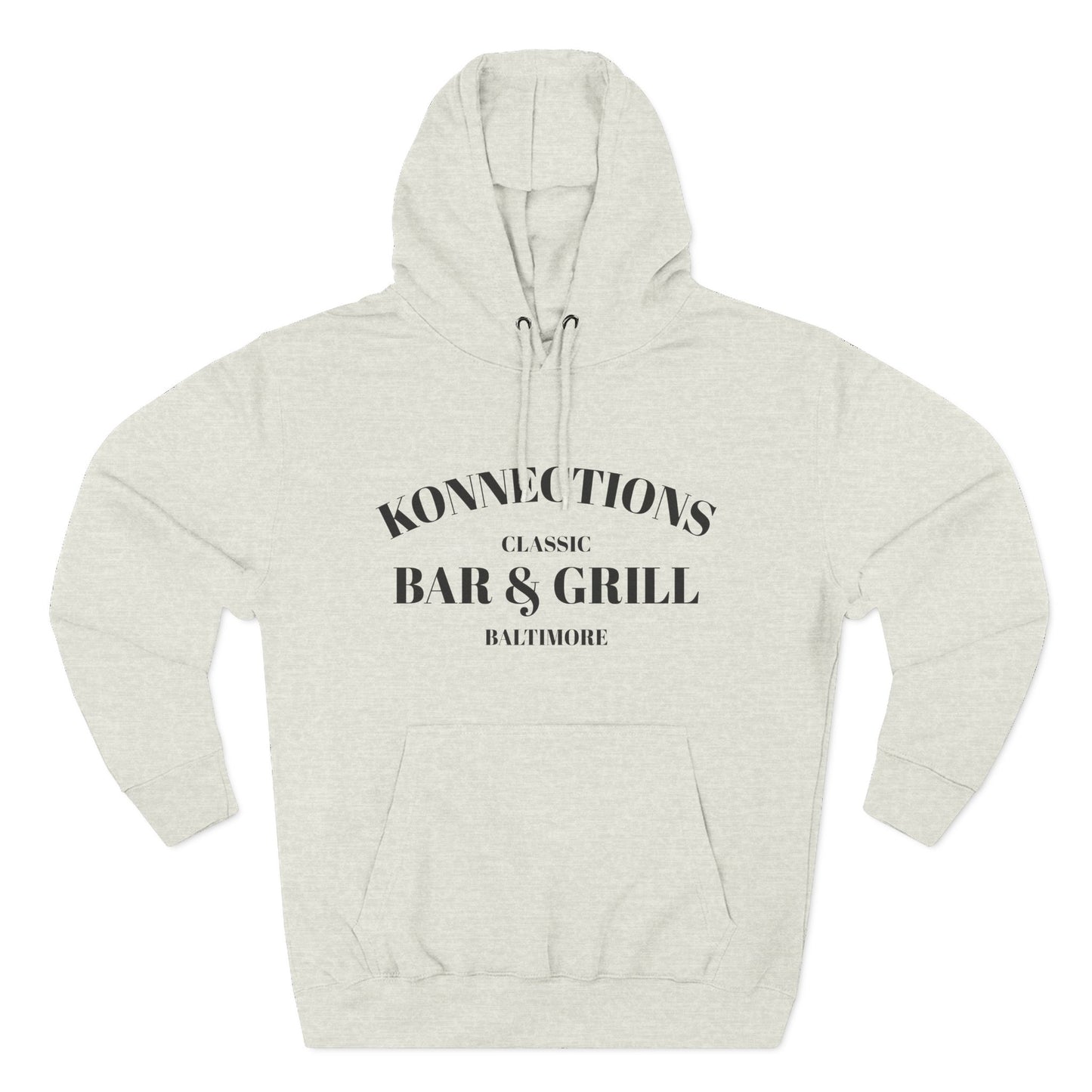Konnections Classic Bar and Grill Baltimore Hoodie — Minimal Logo Fleece Pullover