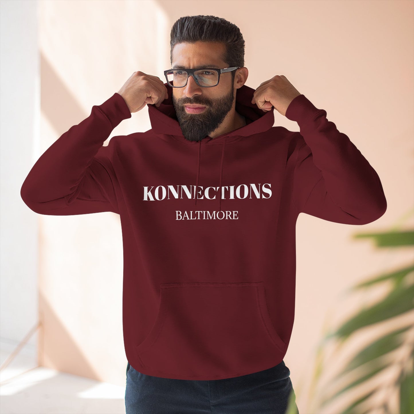 Konnections Baltimore Hoodie — Minimal Logo Fleece Pullover