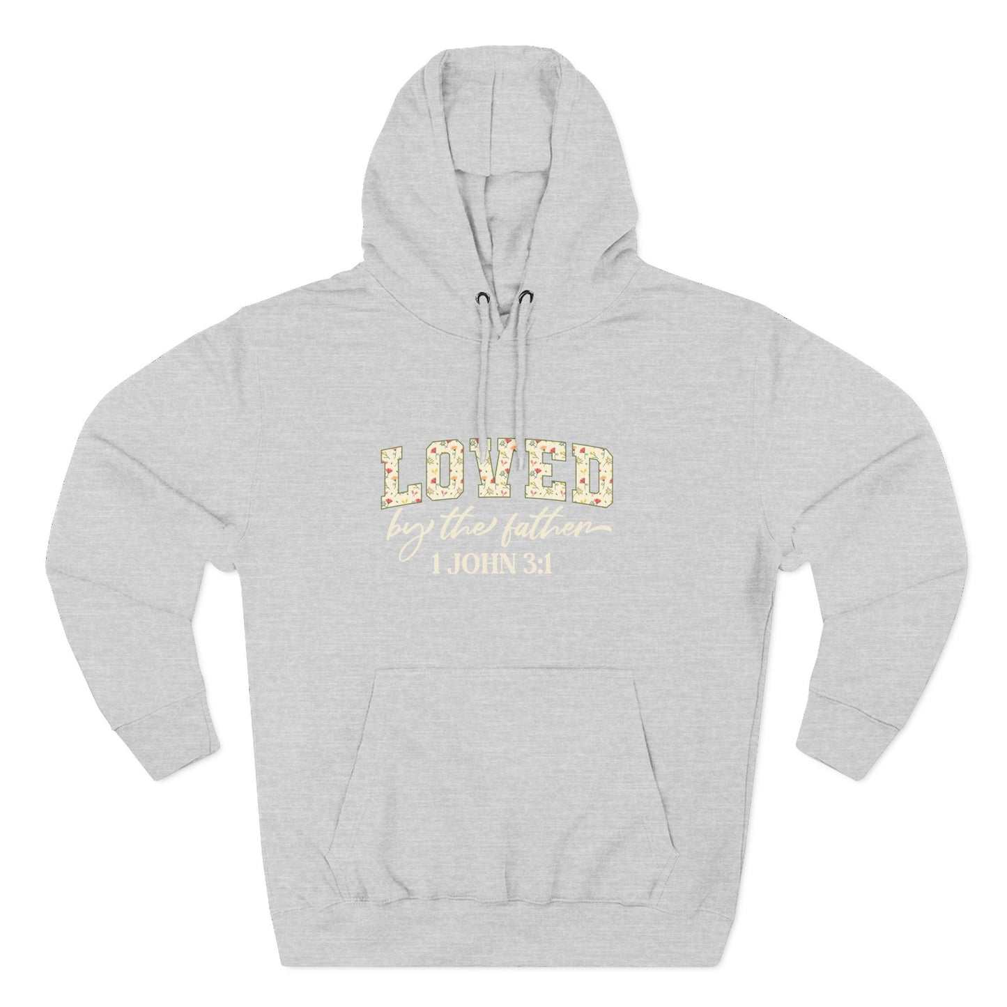 Loved Floral Hoodie — 'Loved' Graphic Fleece Pullover