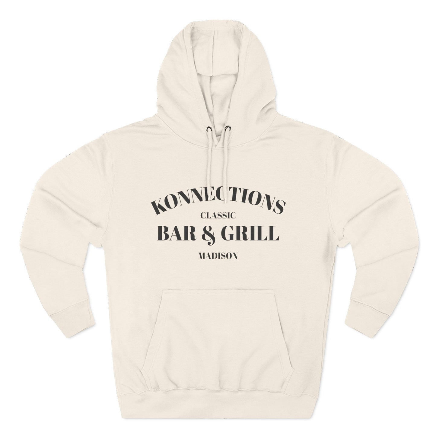 Konnections Classic Bar and Grill Madison Hoodie — Minimal Logo Fleece Pullover