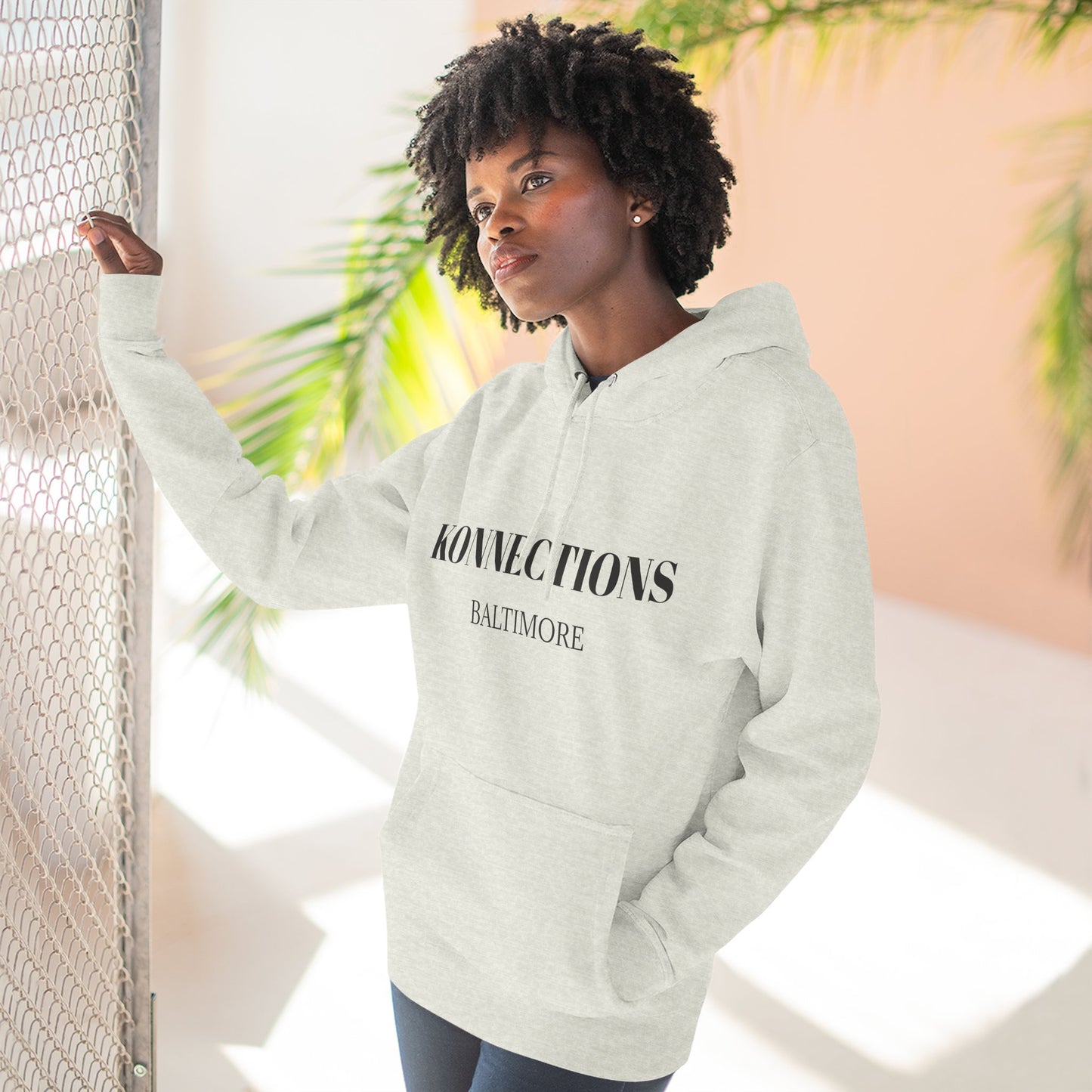 Konnections Baltimore Hoodie — Minimal Logo Fleece Pullover