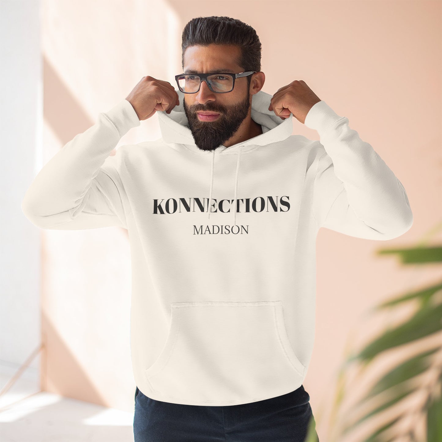 Konnections Madison Hoodie — Minimal Logo Fleece Pullover