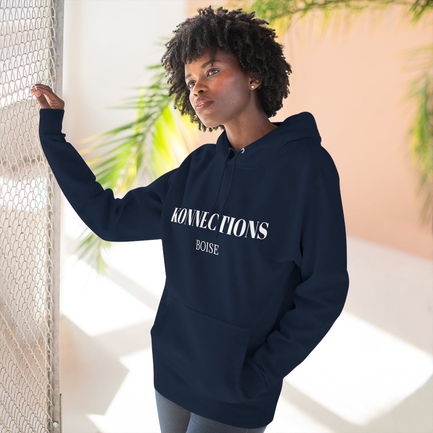 Konnections Boise Hoodie — Minimal Logo Fleece Pullover