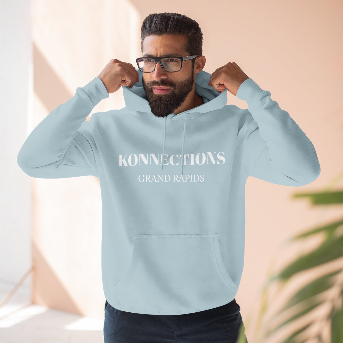 Konnections Grand Rapids Hoodie — Minimal Logo Fleece Pullover