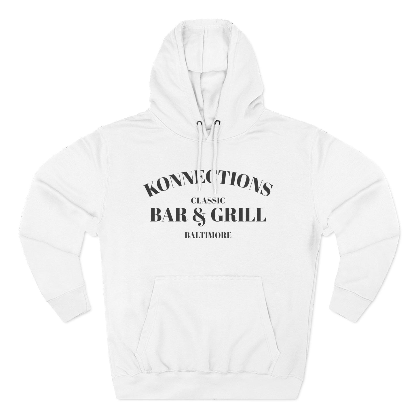 Konnections Classic Bar and Grill Baltimore Hoodie — Minimal Logo Fleece Pullover