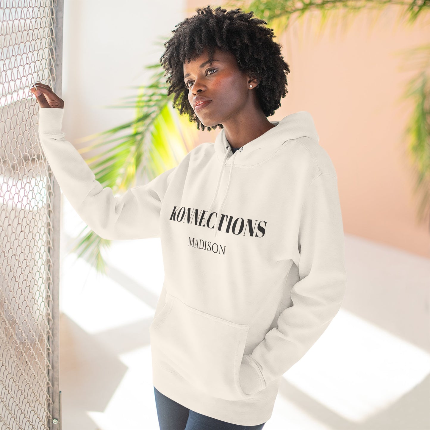 Konnections Madison Hoodie — Minimal Logo Fleece Pullover