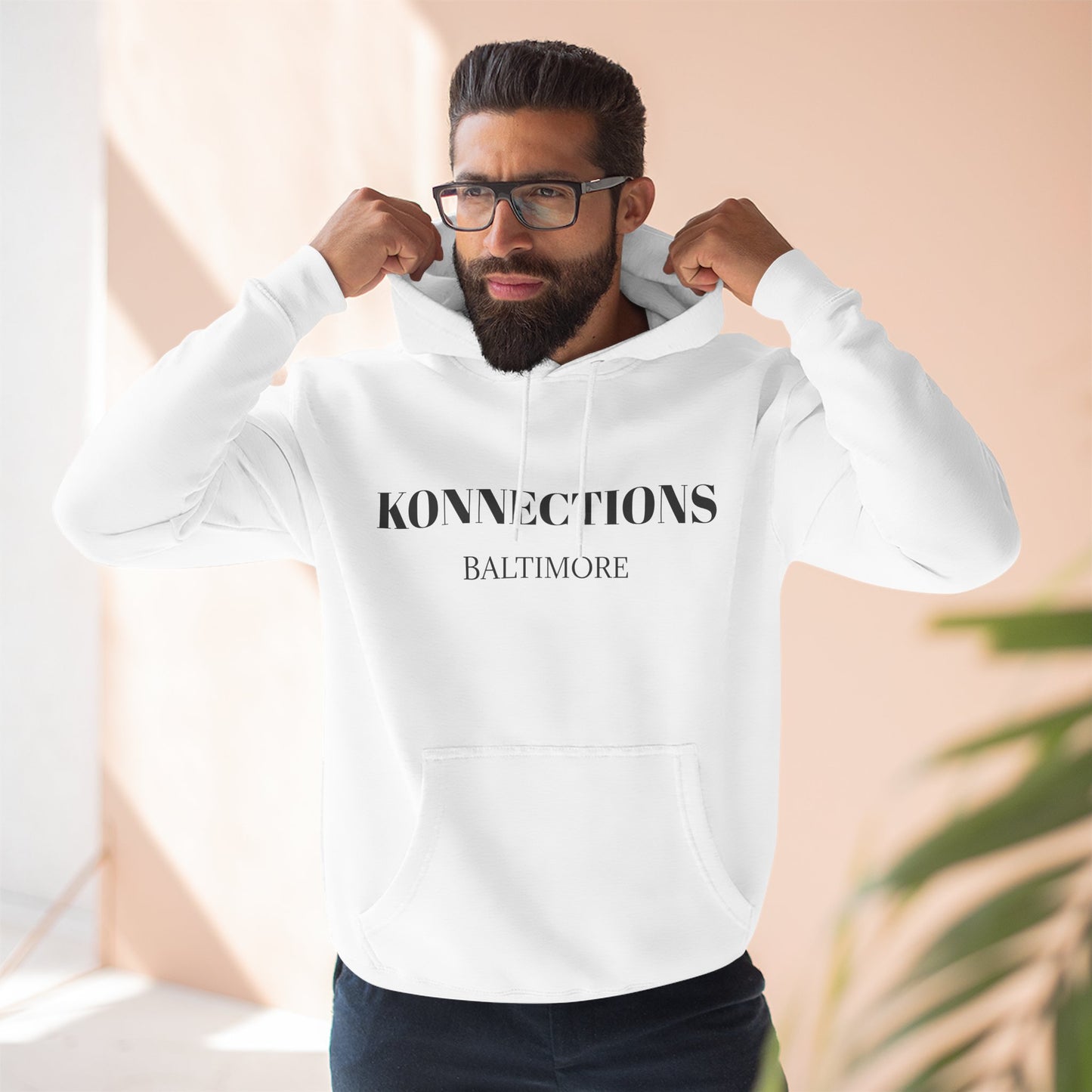Konnections Baltimore Hoodie — Minimal Logo Fleece Pullover